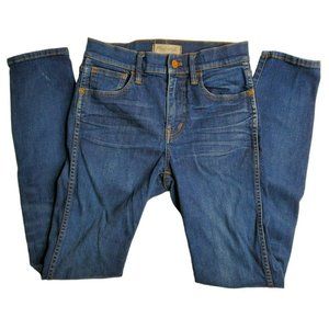 Madewell Womens 25 High Riser Skinny Blue Jeans